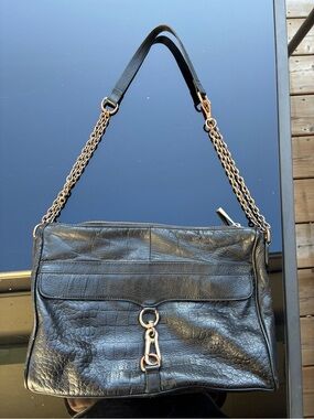 Danier Leather Chain-Handle Shoulder Bag - Black